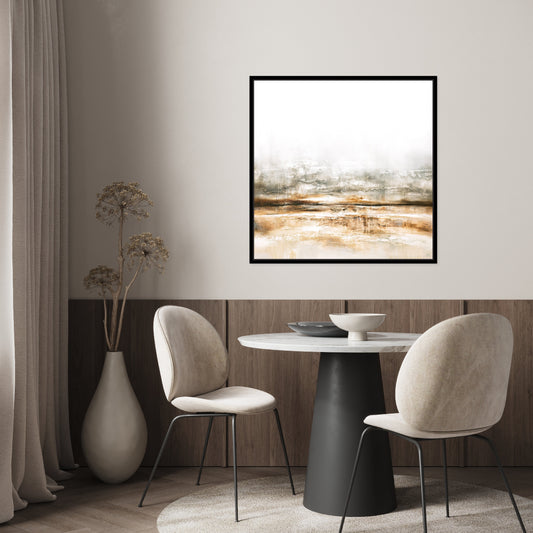 Embers Square Framed Printed Canvas