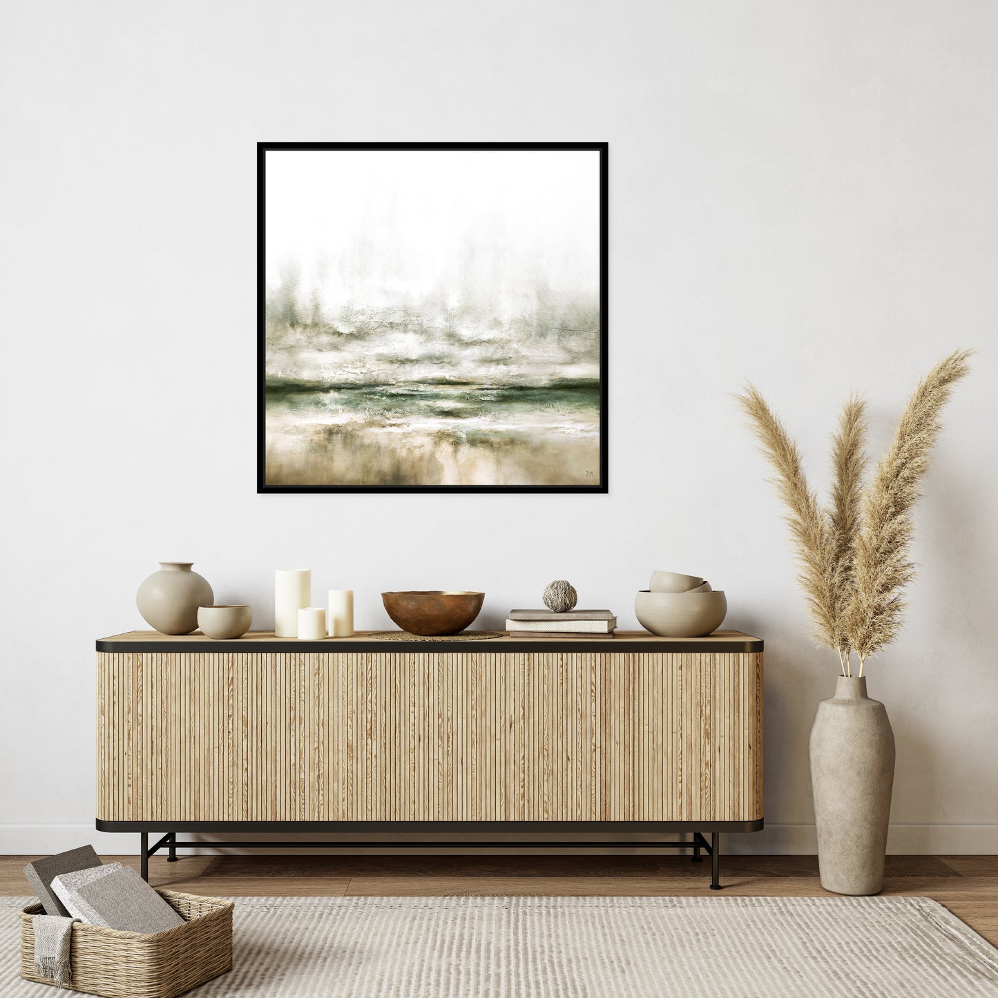 Moods Square Framed Printed Canvas