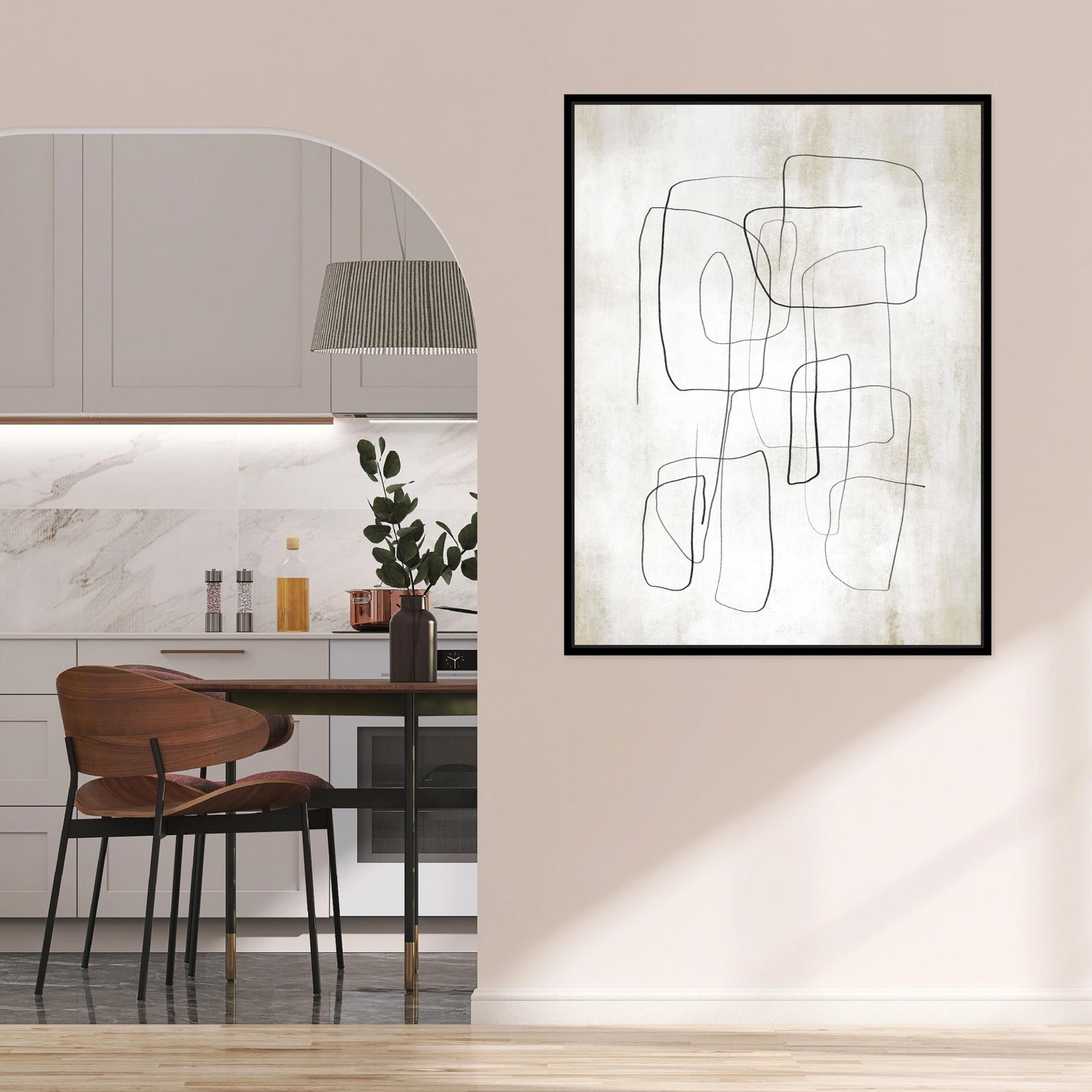 Fina II Portrait Framed Printed Canvas