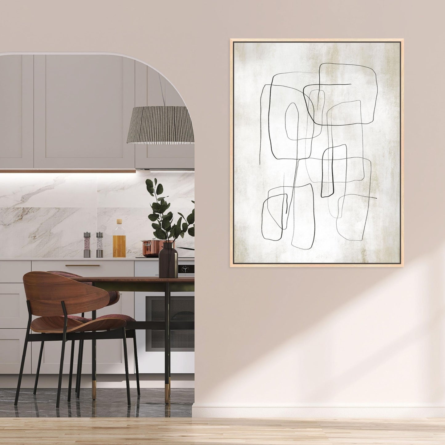 Fina II Portrait Framed Printed Canvas