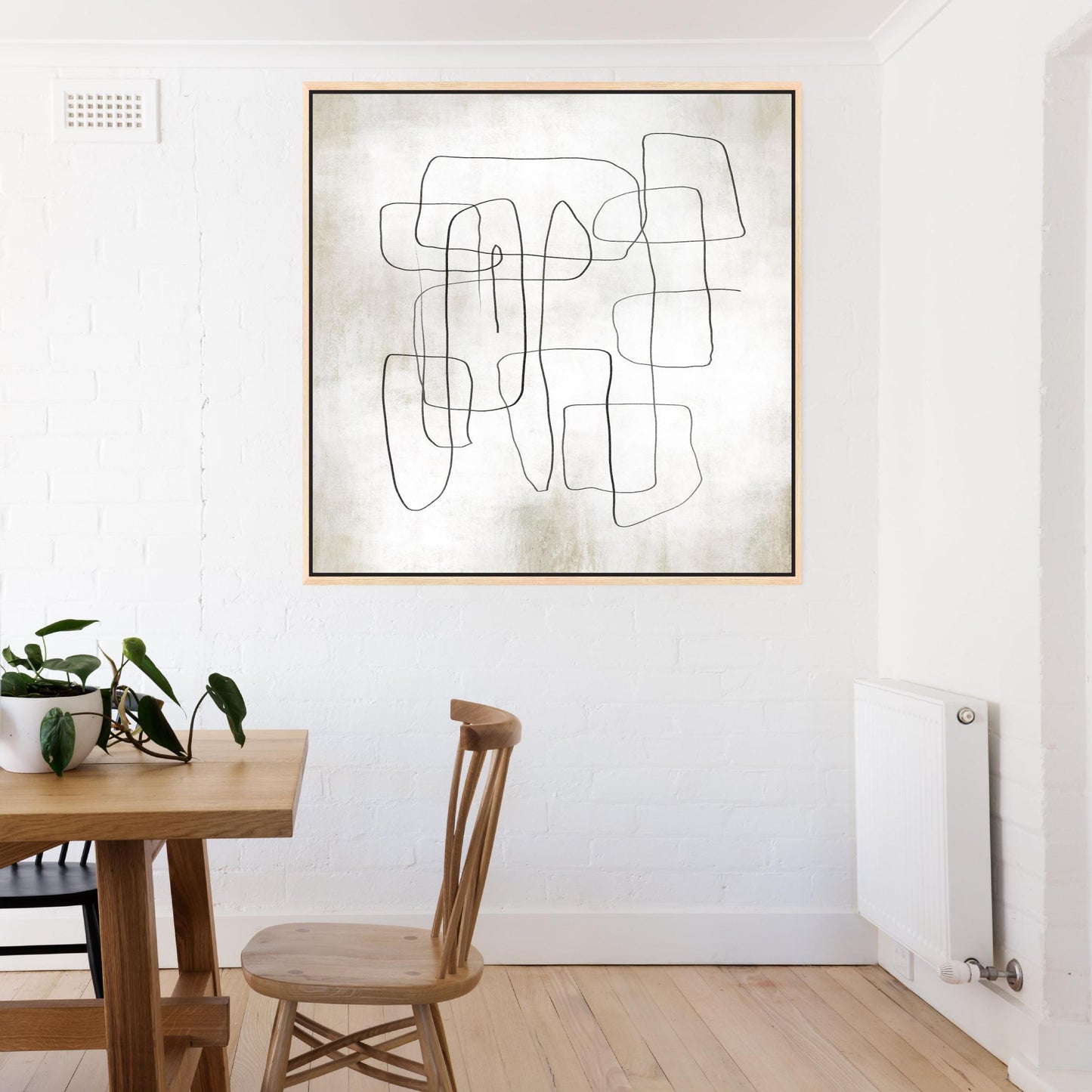 Fina III Square Framed Printed Canvas