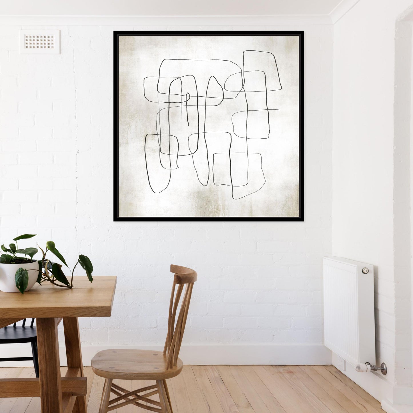 Fina III Square Framed Printed Canvas