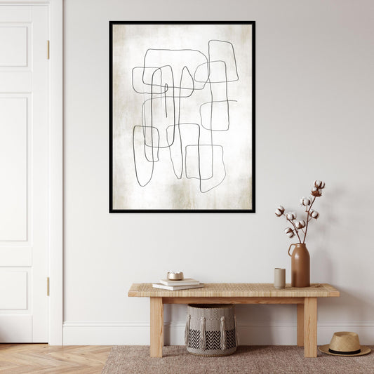 Fina III Portrait Framed Printed Canvas