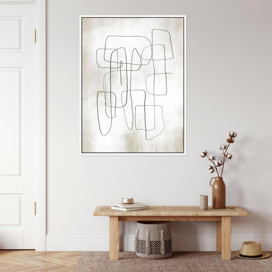 Fina III Portrait Framed Printed Canvas