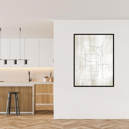 Flow Portrait Framed Printed Canvas