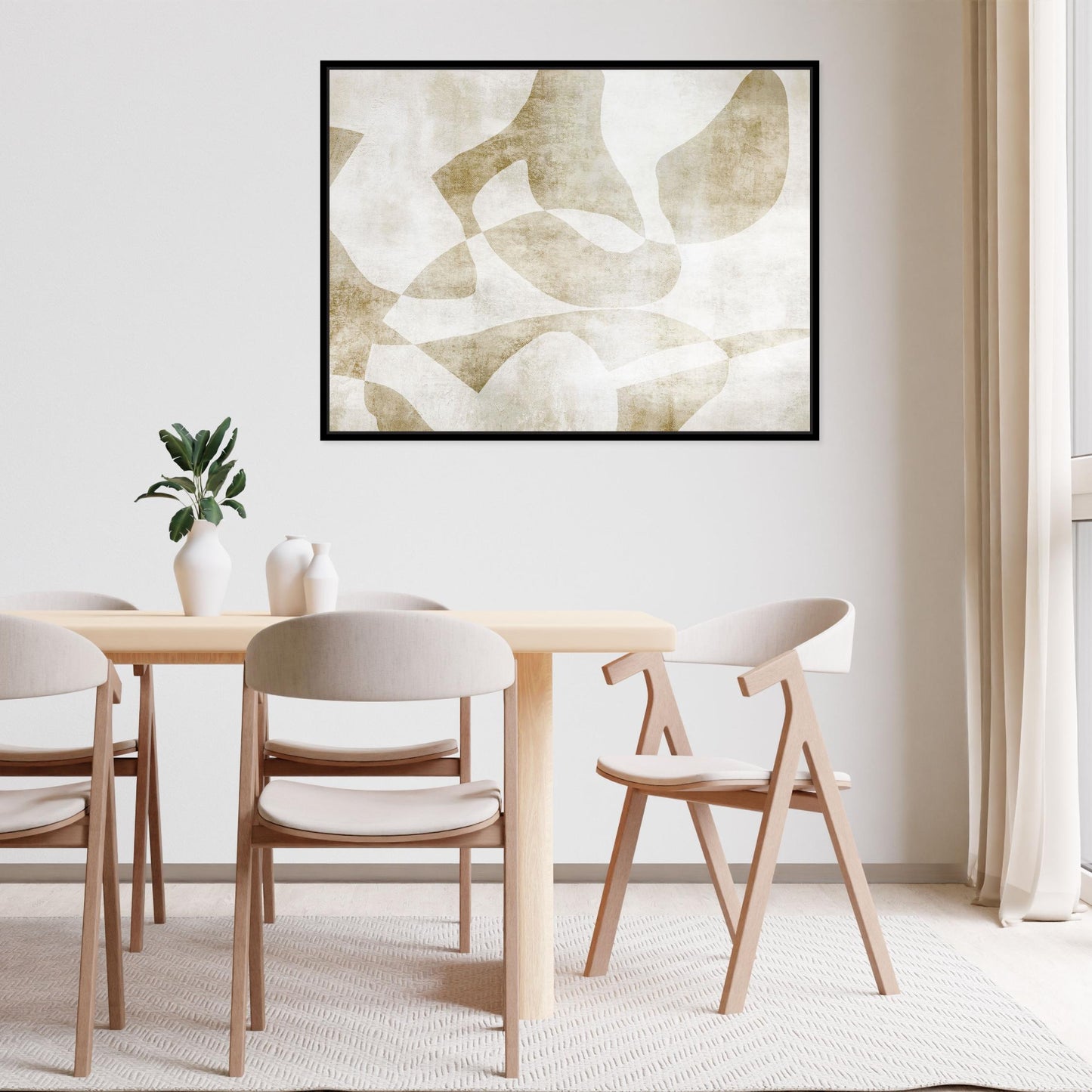 Instrumental Landscape Framed Printed Canvas