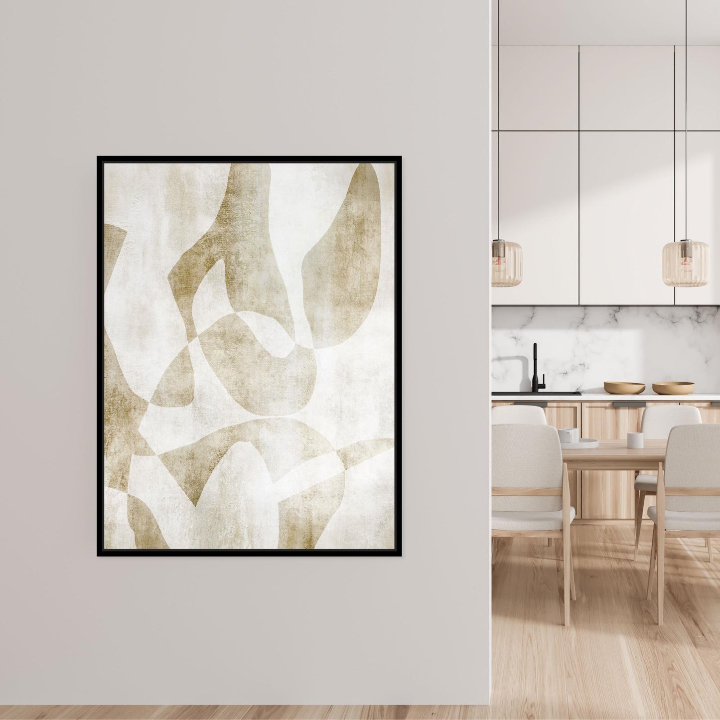 Instrumental Portrait Framed Printed Canvas