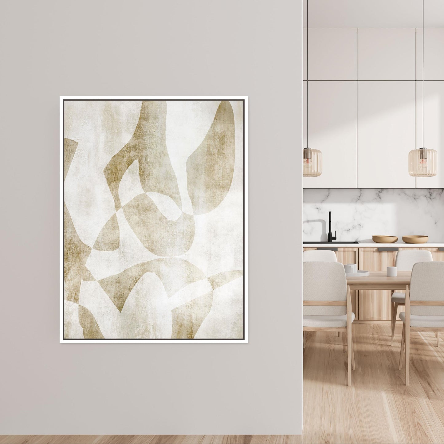 Instrumental Portrait Framed Printed Canvas