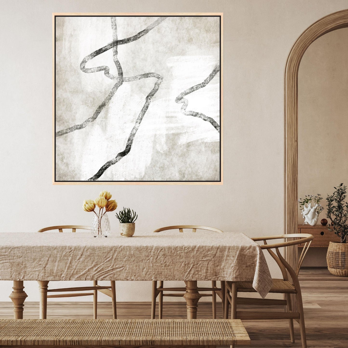 Modo I Square Framed Printed Canvas