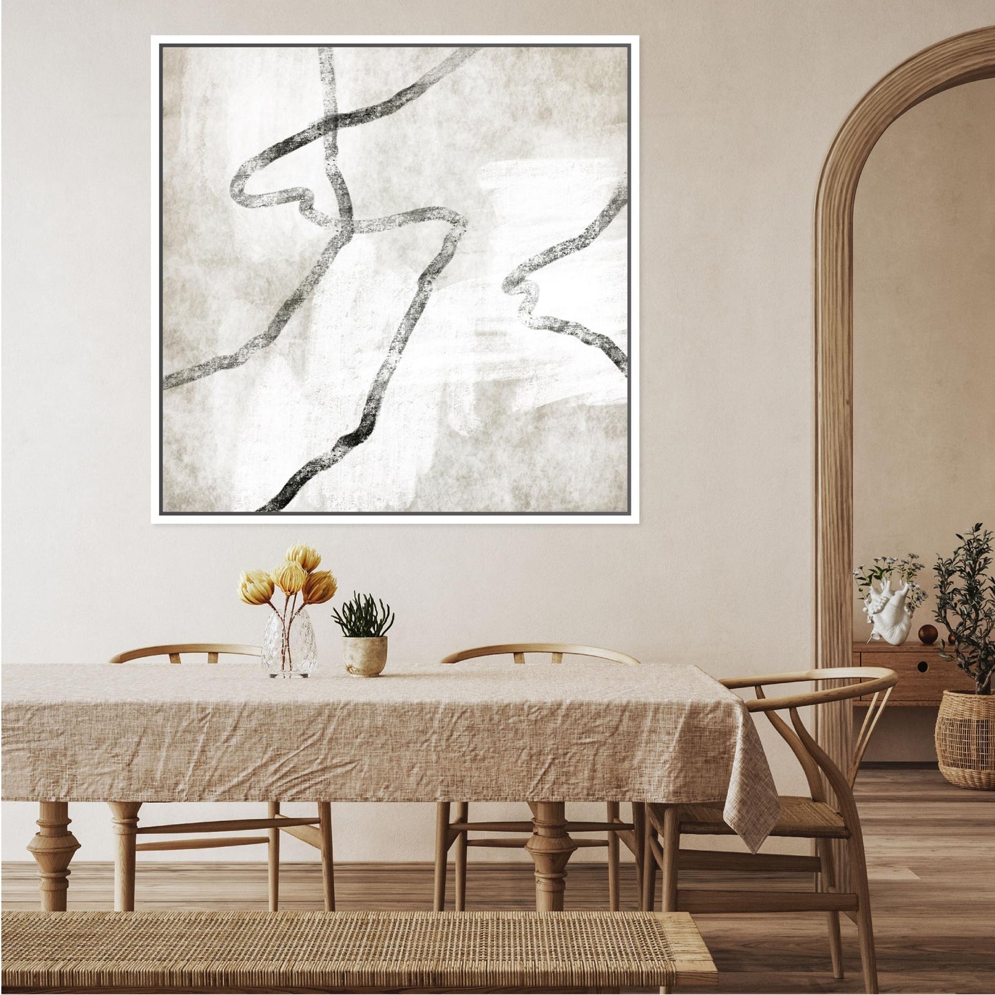 Modo I Square Framed Printed Canvas