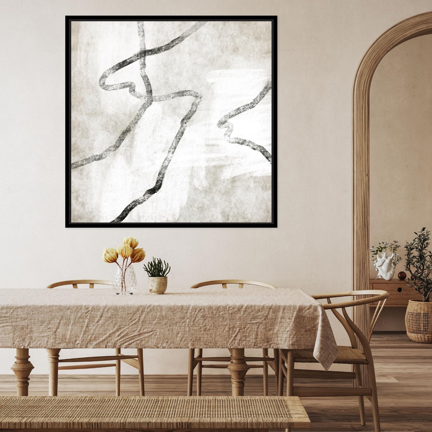 Modo I Square Framed Printed Canvas