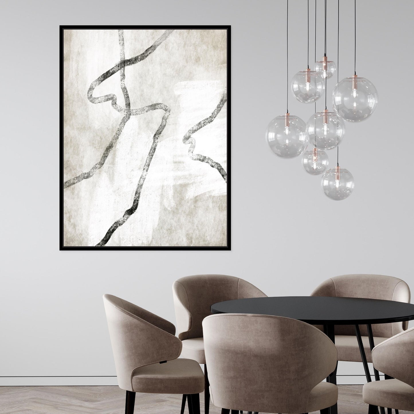 Modo I Portrait Framed Printed Canvas