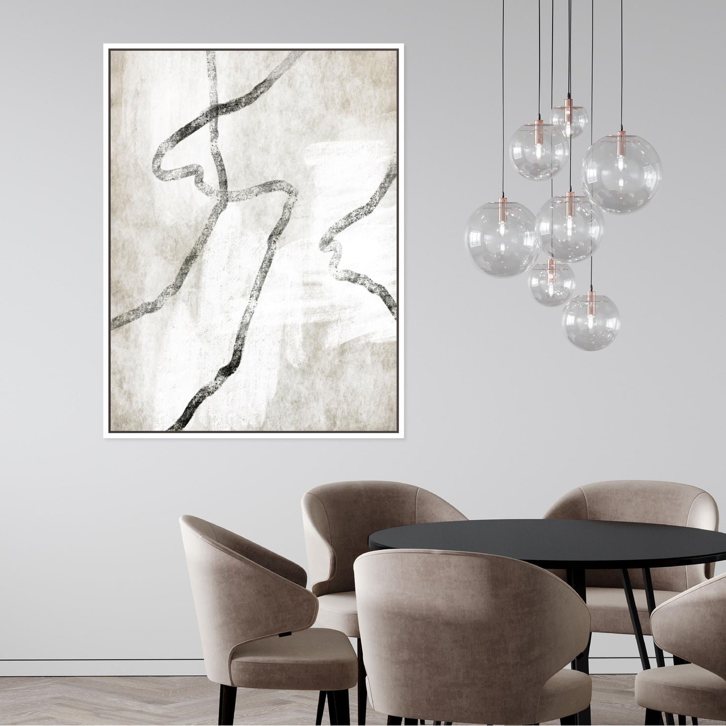 Modo I Portrait Framed Printed Canvas