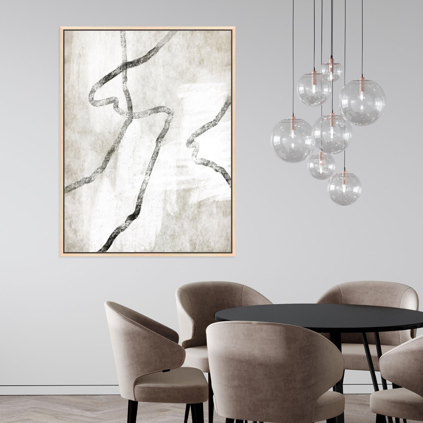 Modo I Portrait Framed Printed Canvas