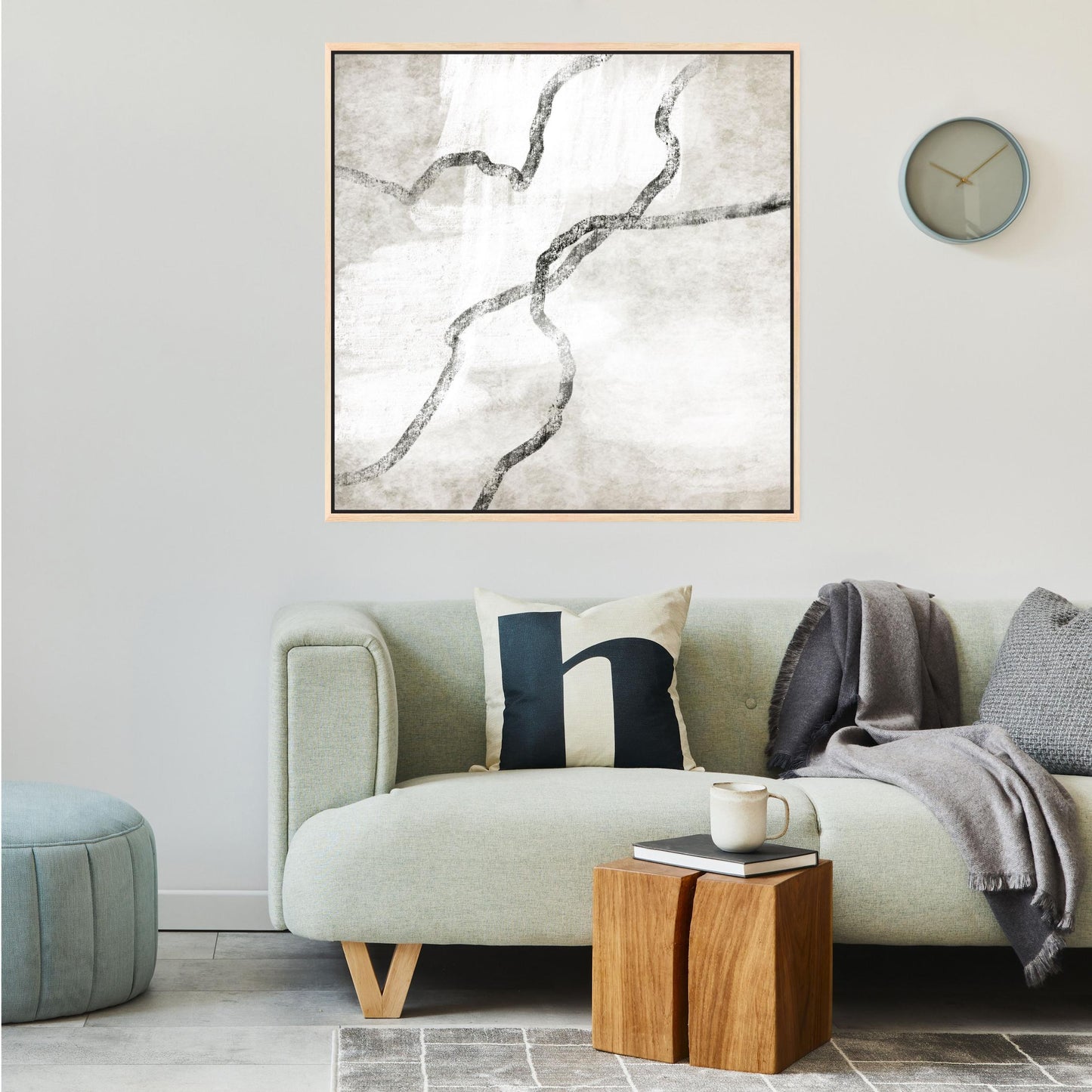 Modo II Square Framed Printed Canvas