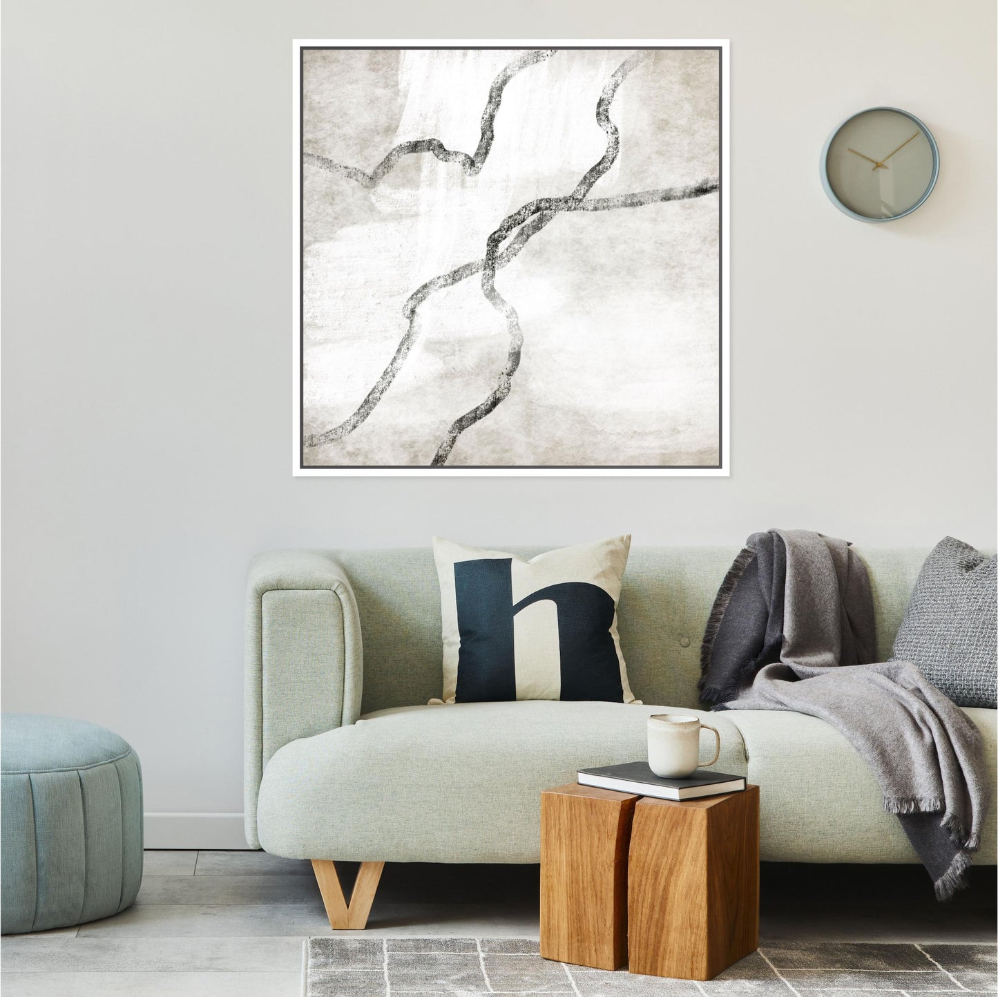 Modo II Square Framed Printed Canvas