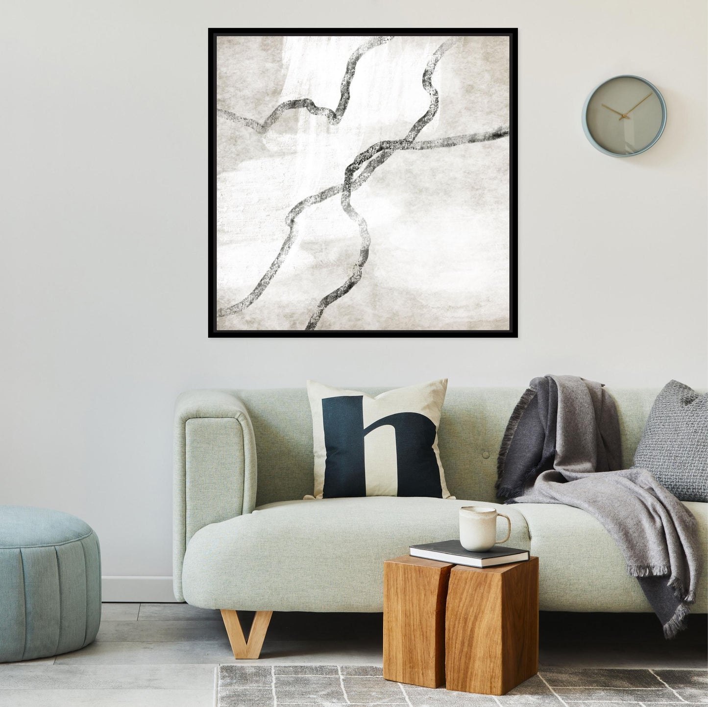 Modo II Square Framed Printed Canvas