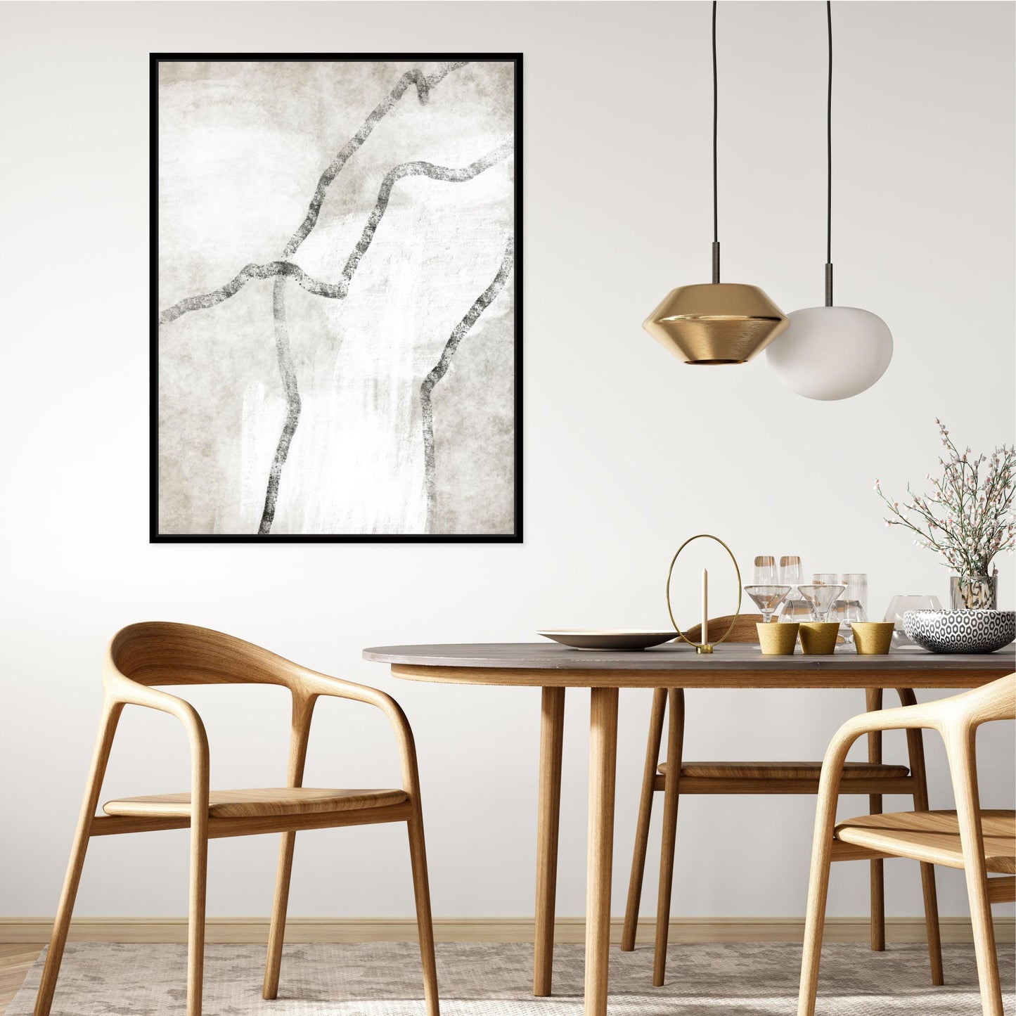 Modo III Portrait Framed Printed Canvas