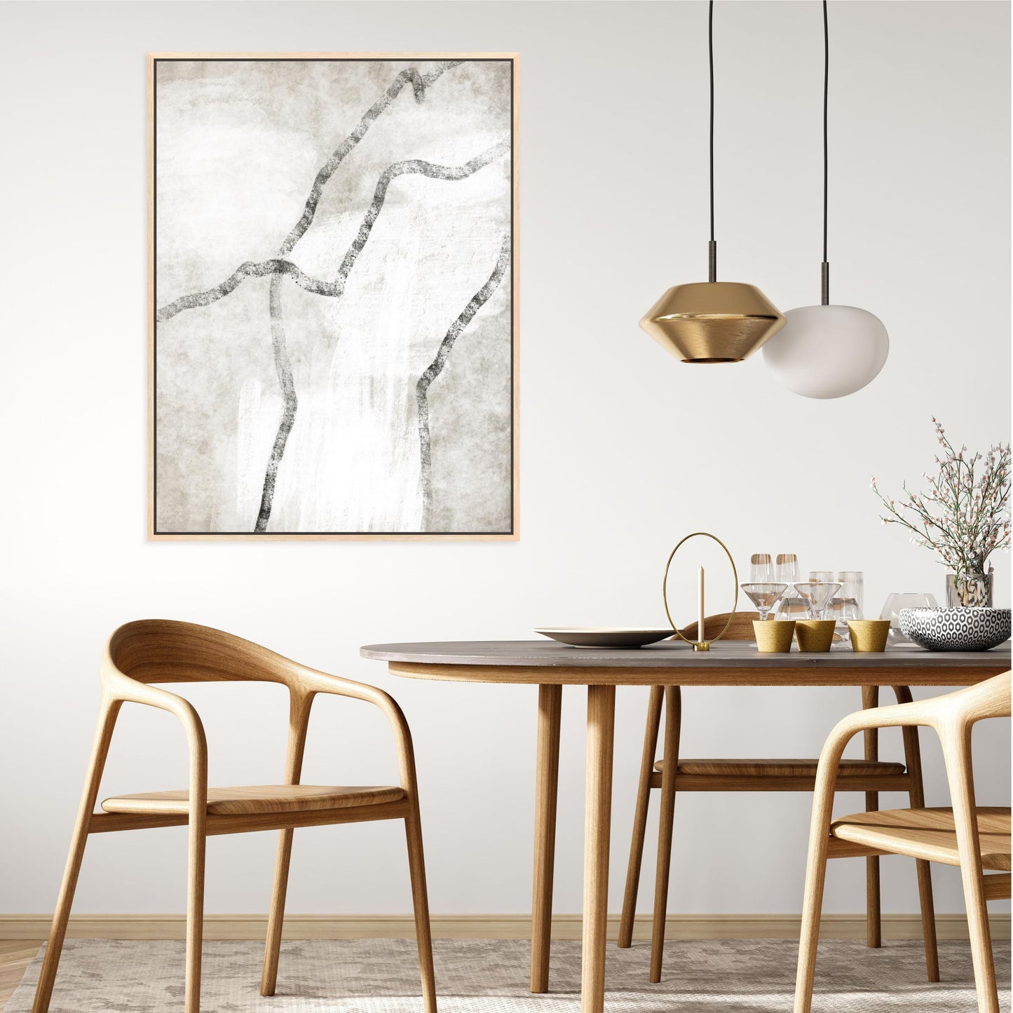 Modo III Portrait Framed Printed Canvas