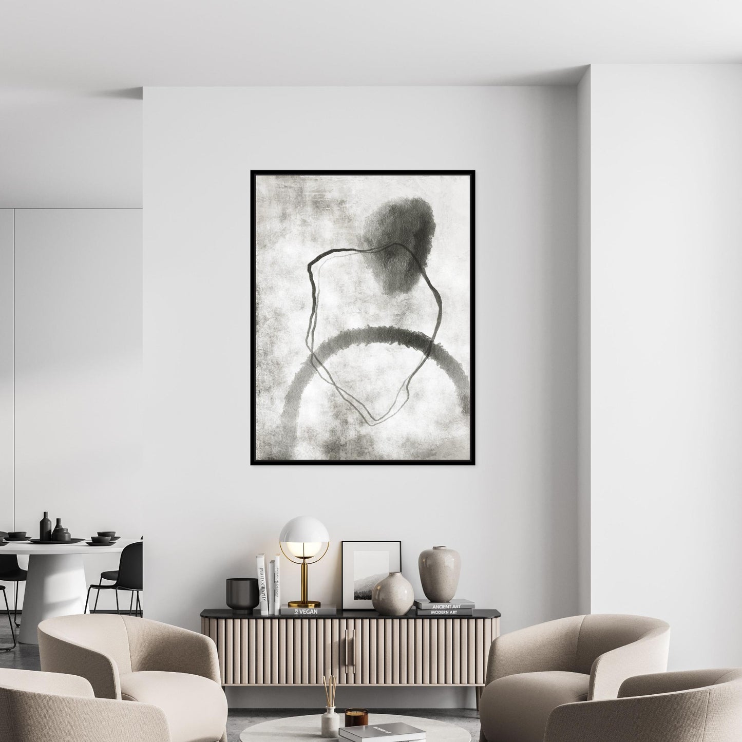 Novu Portrait Framed Printed Canvas