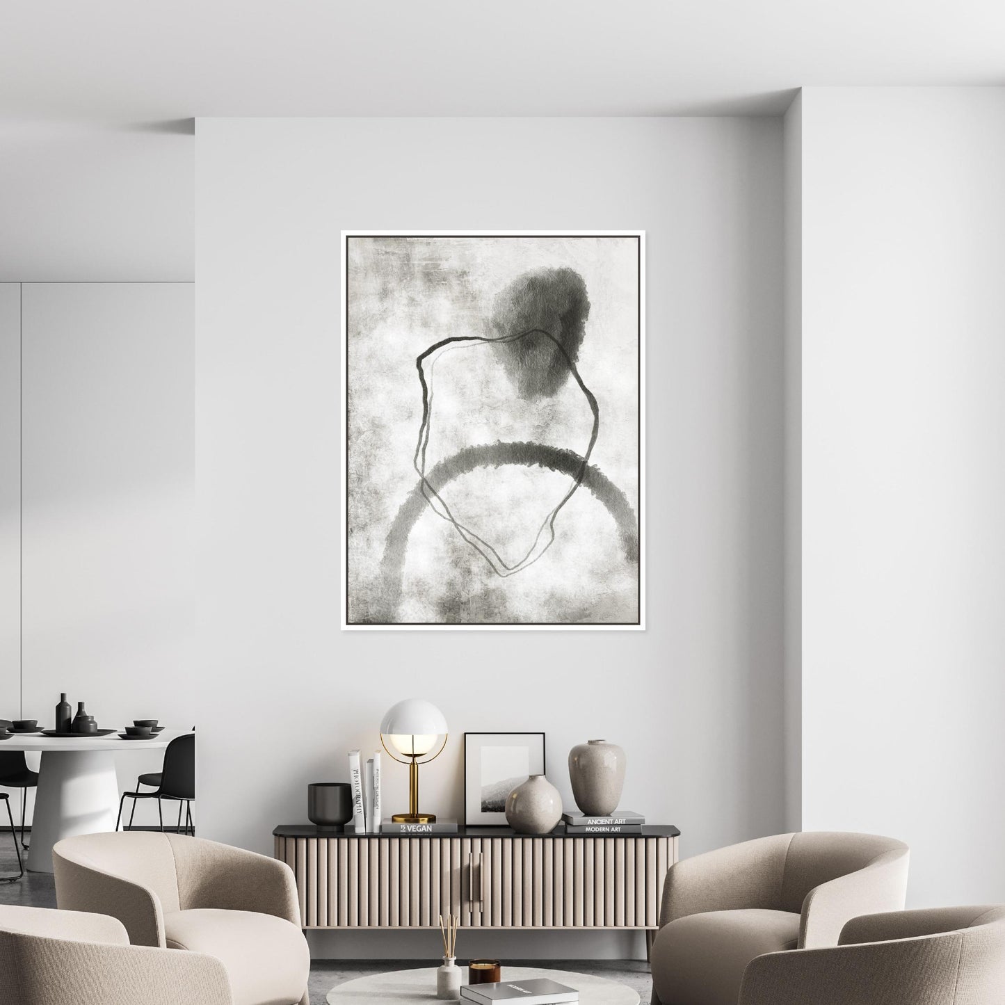 Novu Portrait Framed Printed Canvas