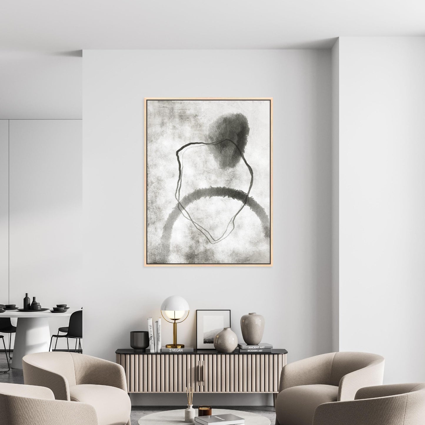 Novu Portrait Framed Printed Canvas