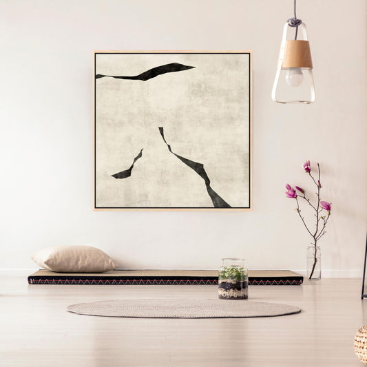 Oslo I Square Framed Printed Canvas