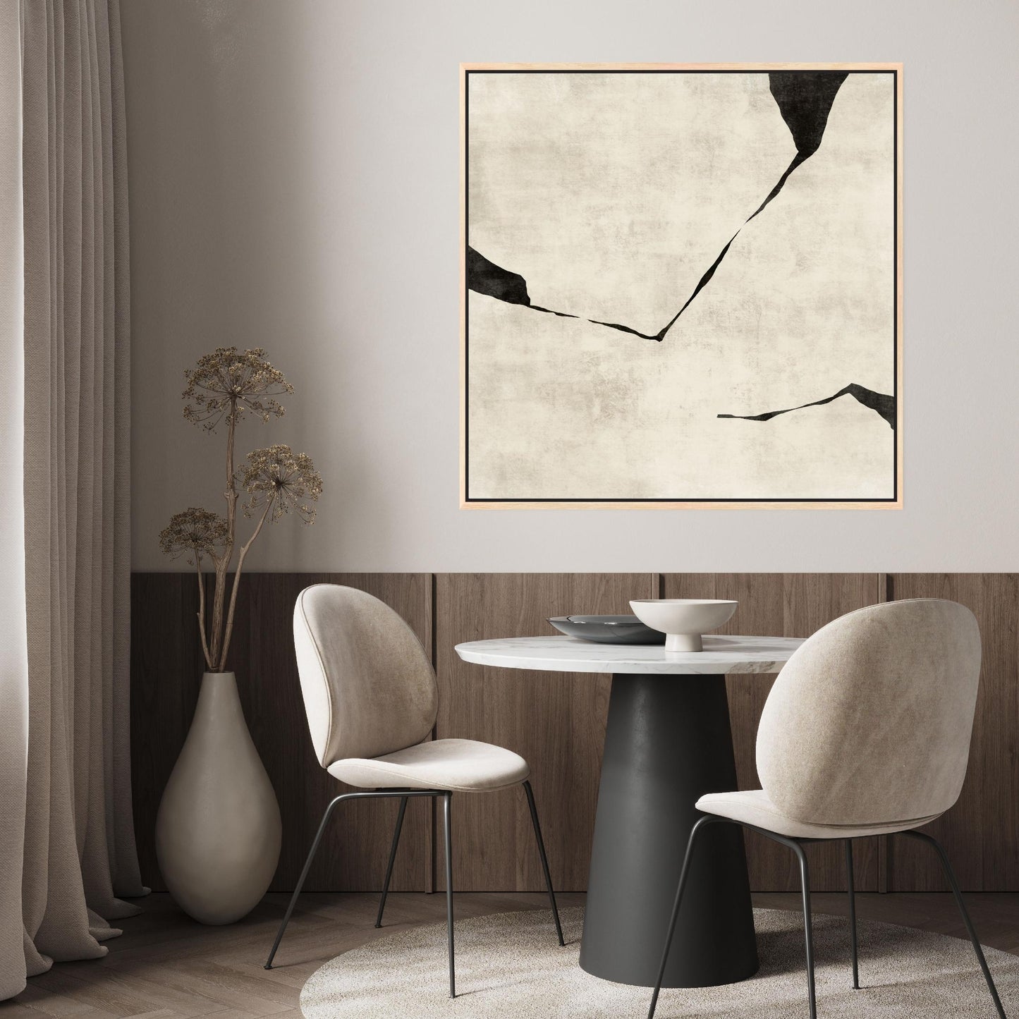 Oslo III Square Framed Printed Canvas