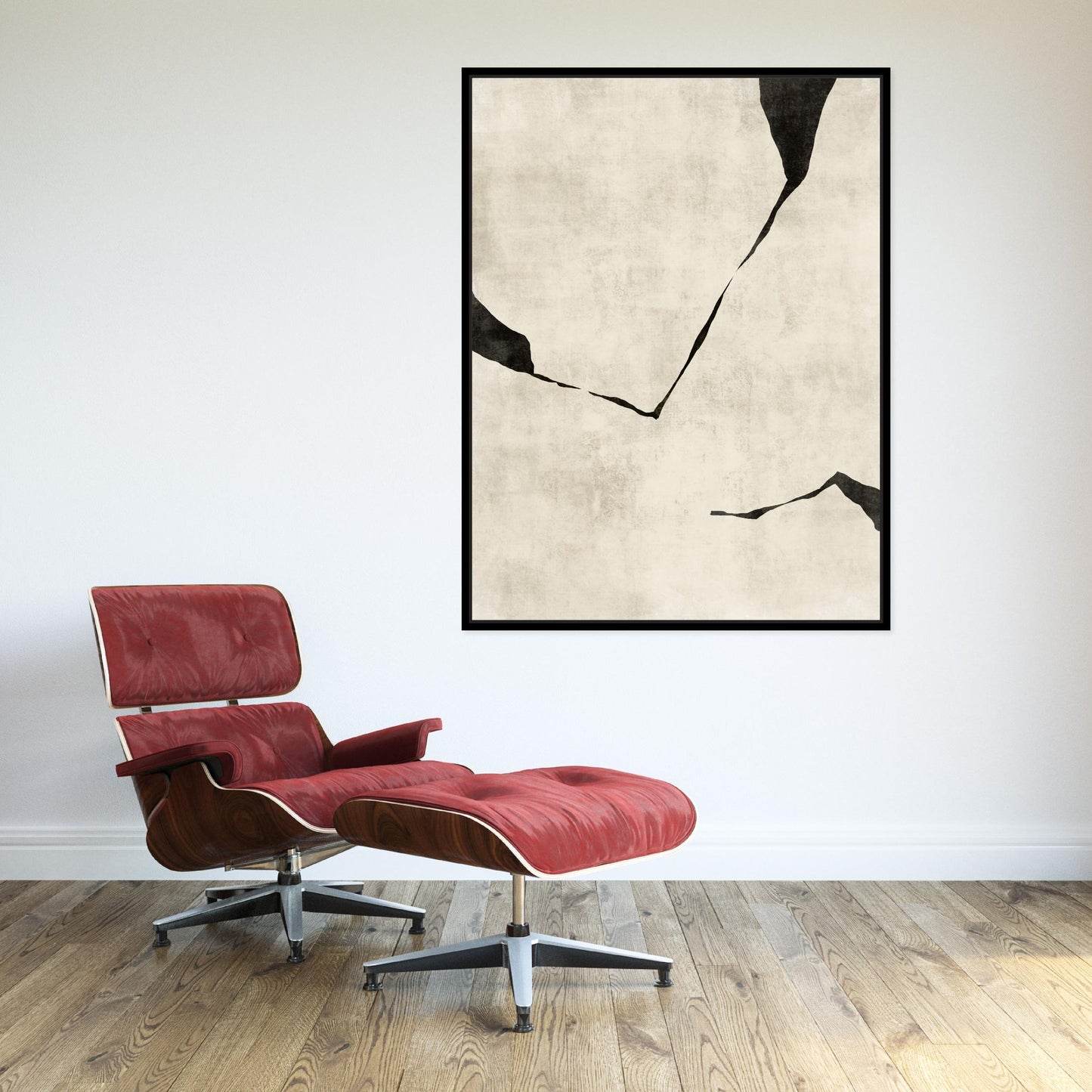 Oslo III Portrait Framed Printed Canvas