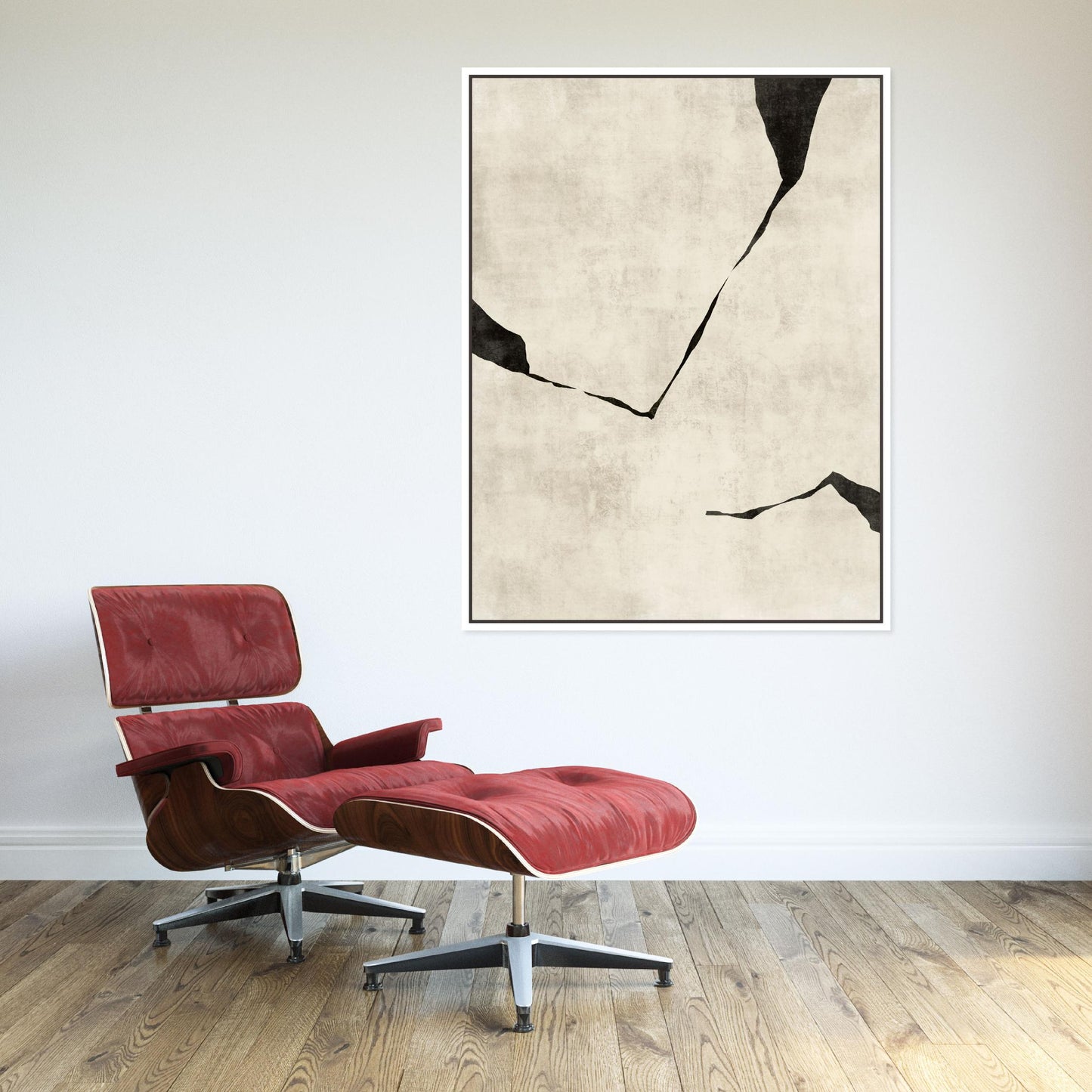 Oslo III Portrait Framed Printed Canvas