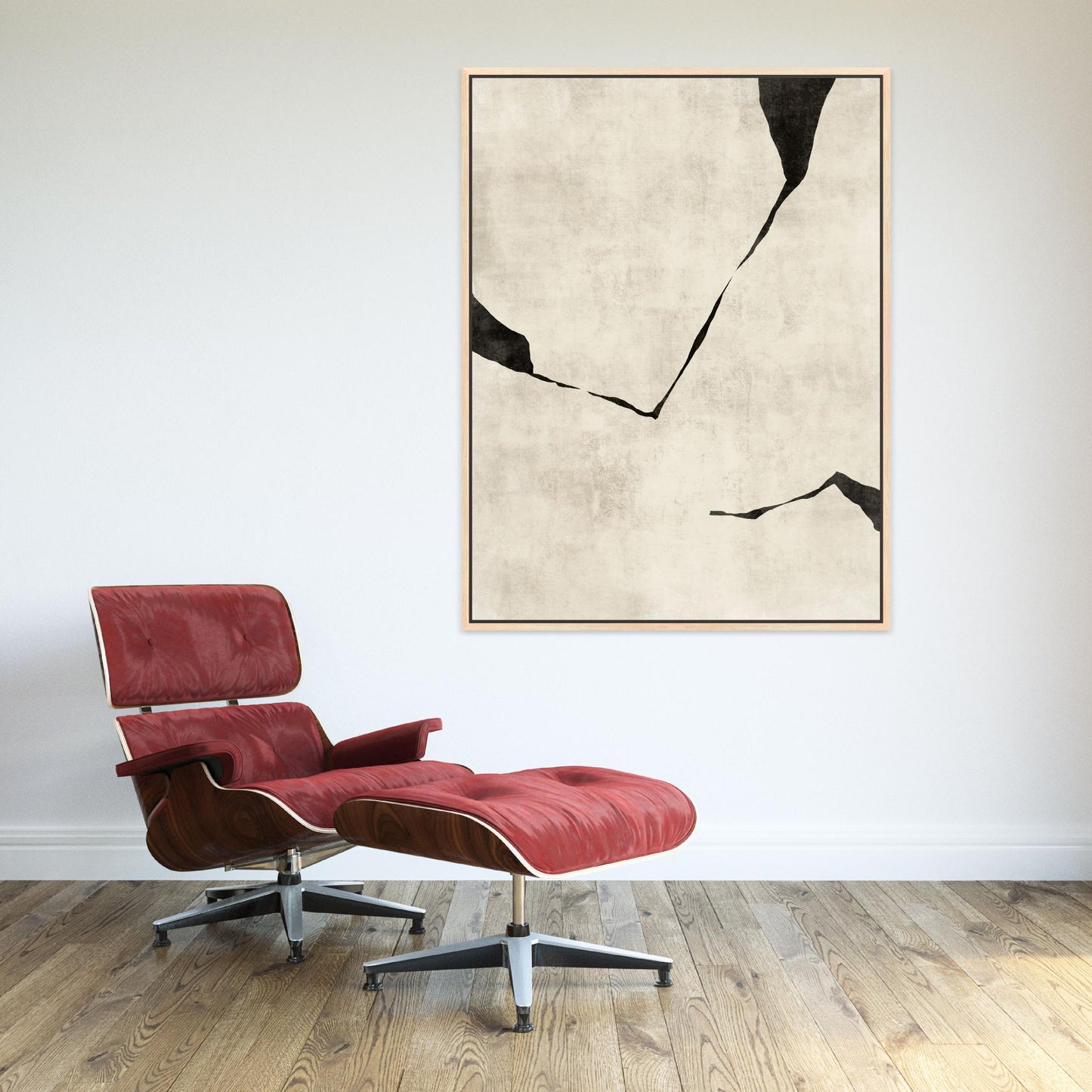 Oslo III Portrait Framed Printed Canvas