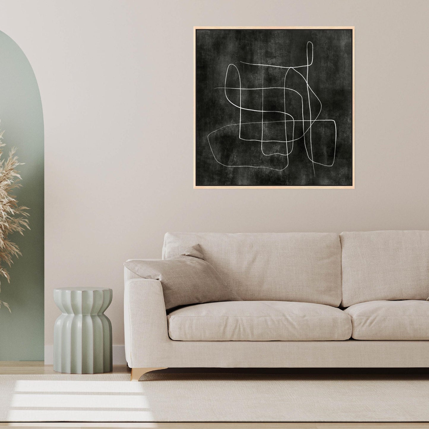 Sonata Square Framed Printed Canvas