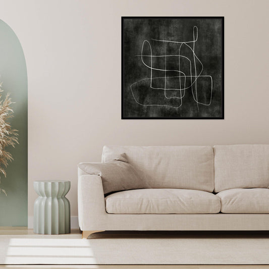 Sonata Square Framed Printed Canvas