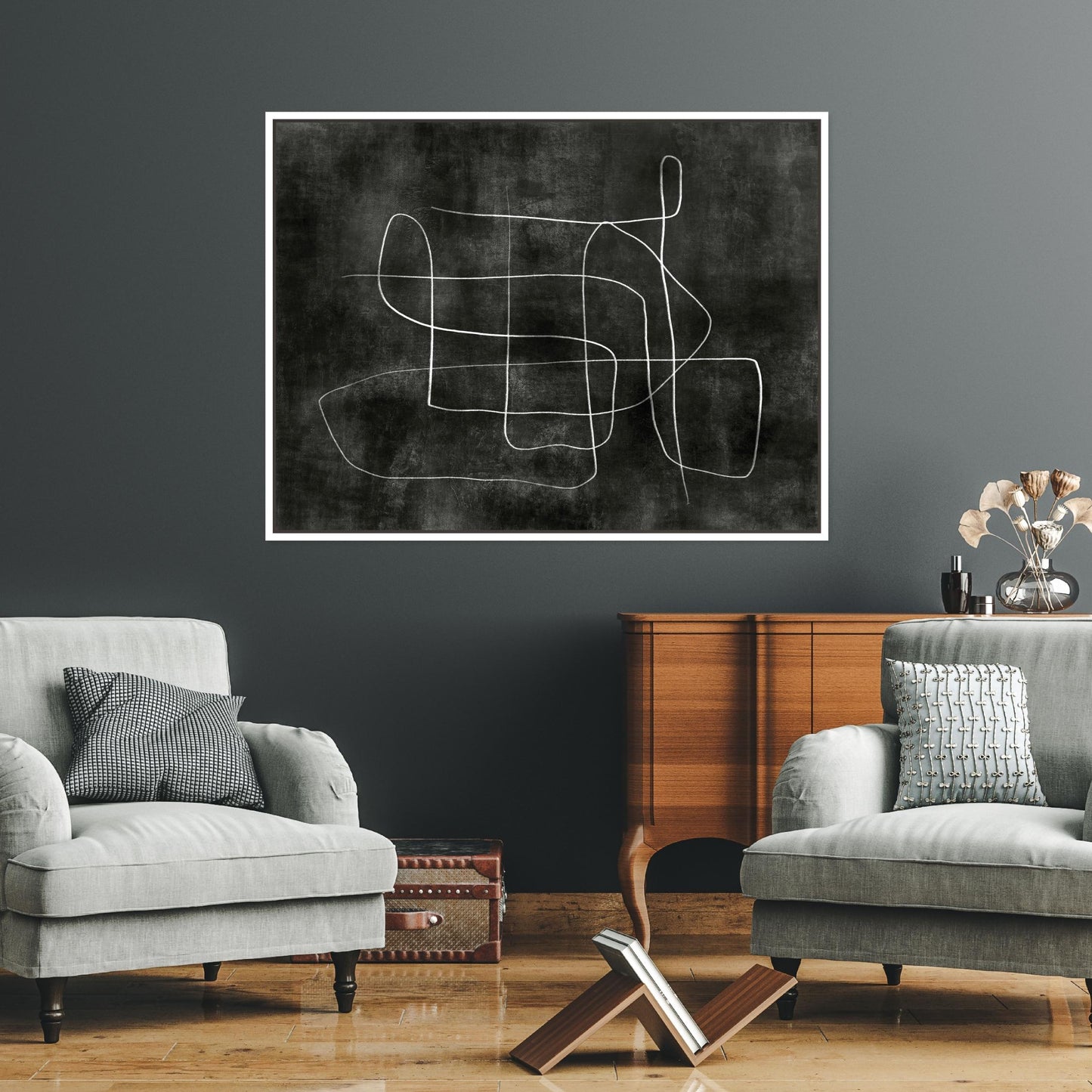 Sonata Landscape Framed Printed Canvas