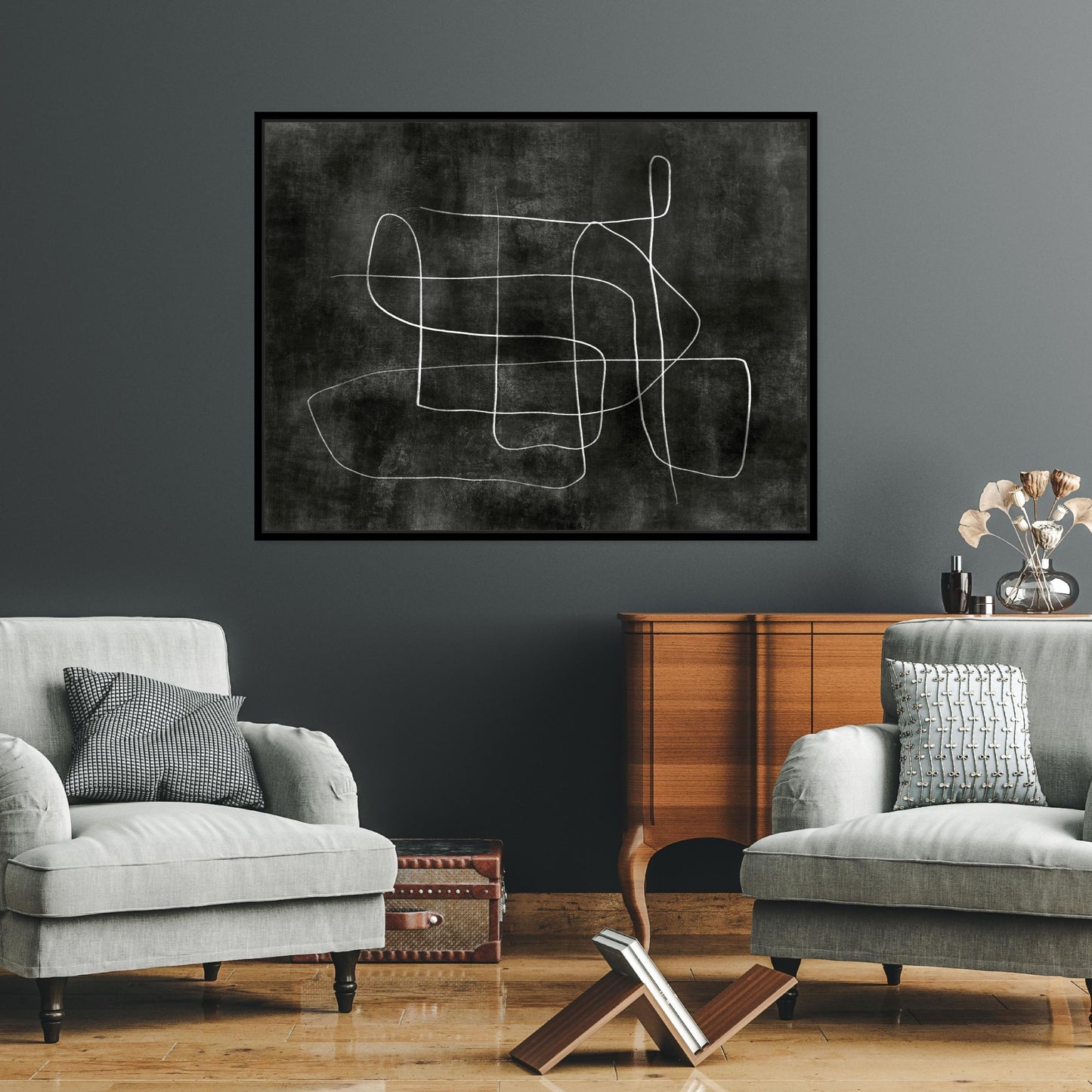 Sonata Landscape Framed Printed Canvas