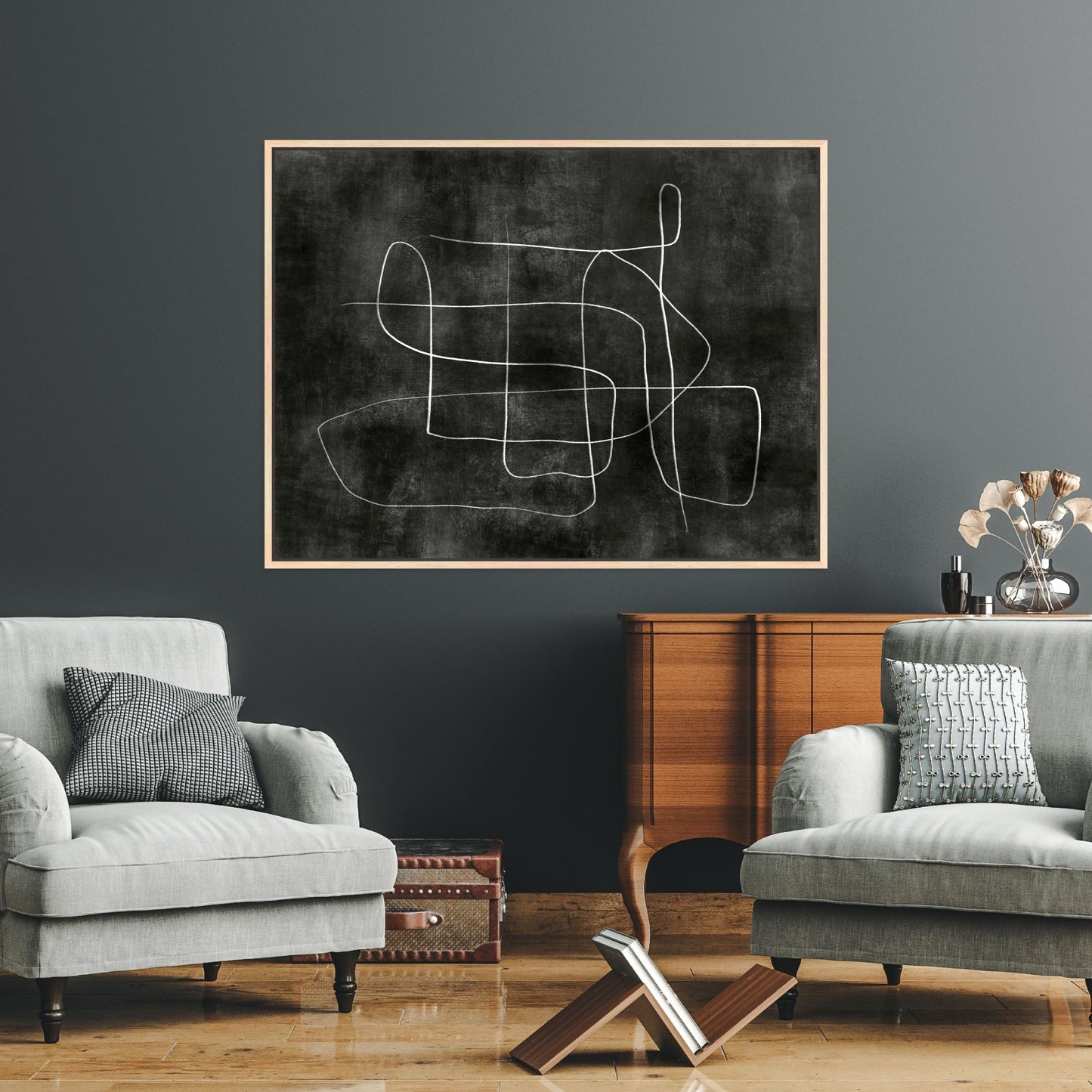 Sonata Landscape Framed Printed Canvas