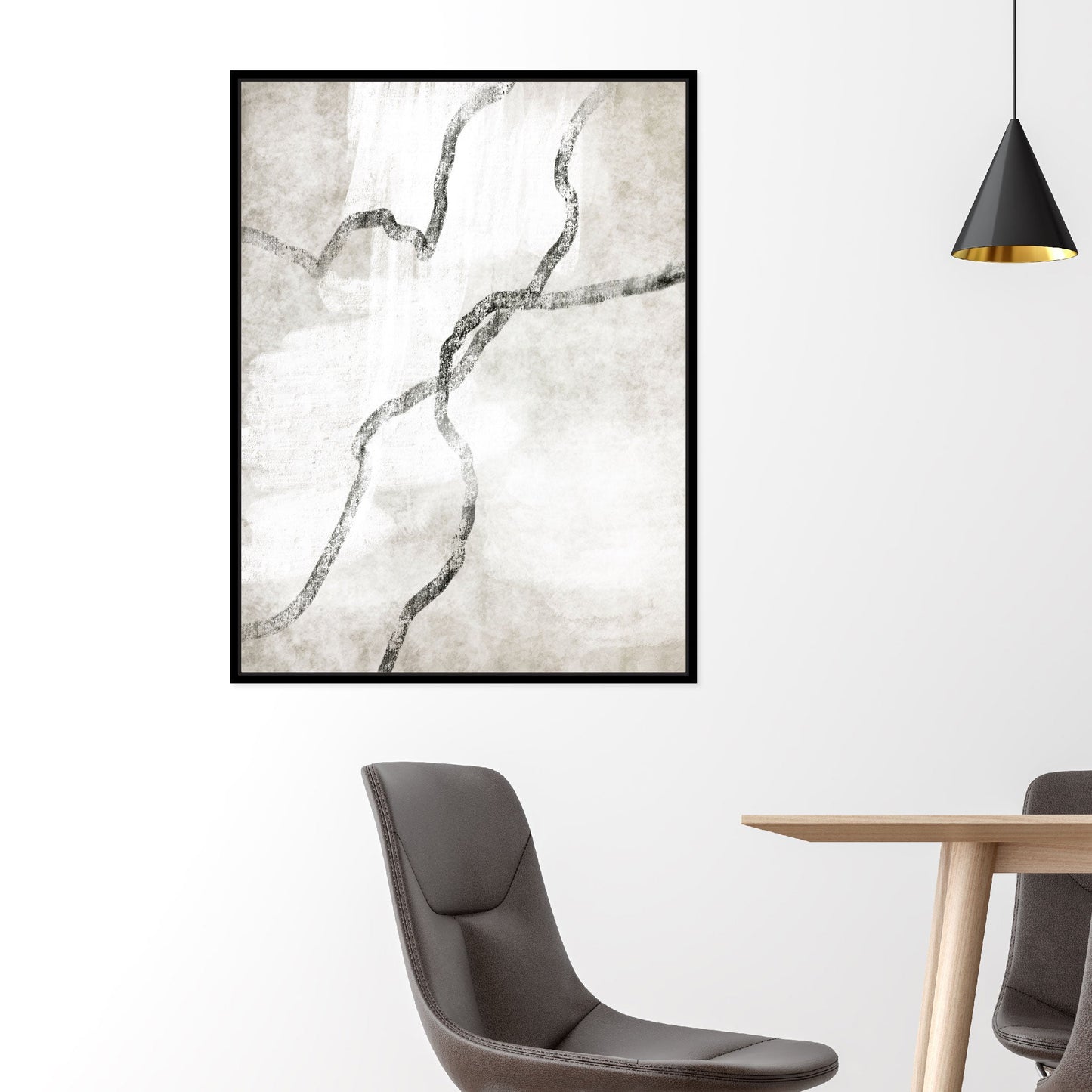 Modo II Portrait Framed Printed Canvas