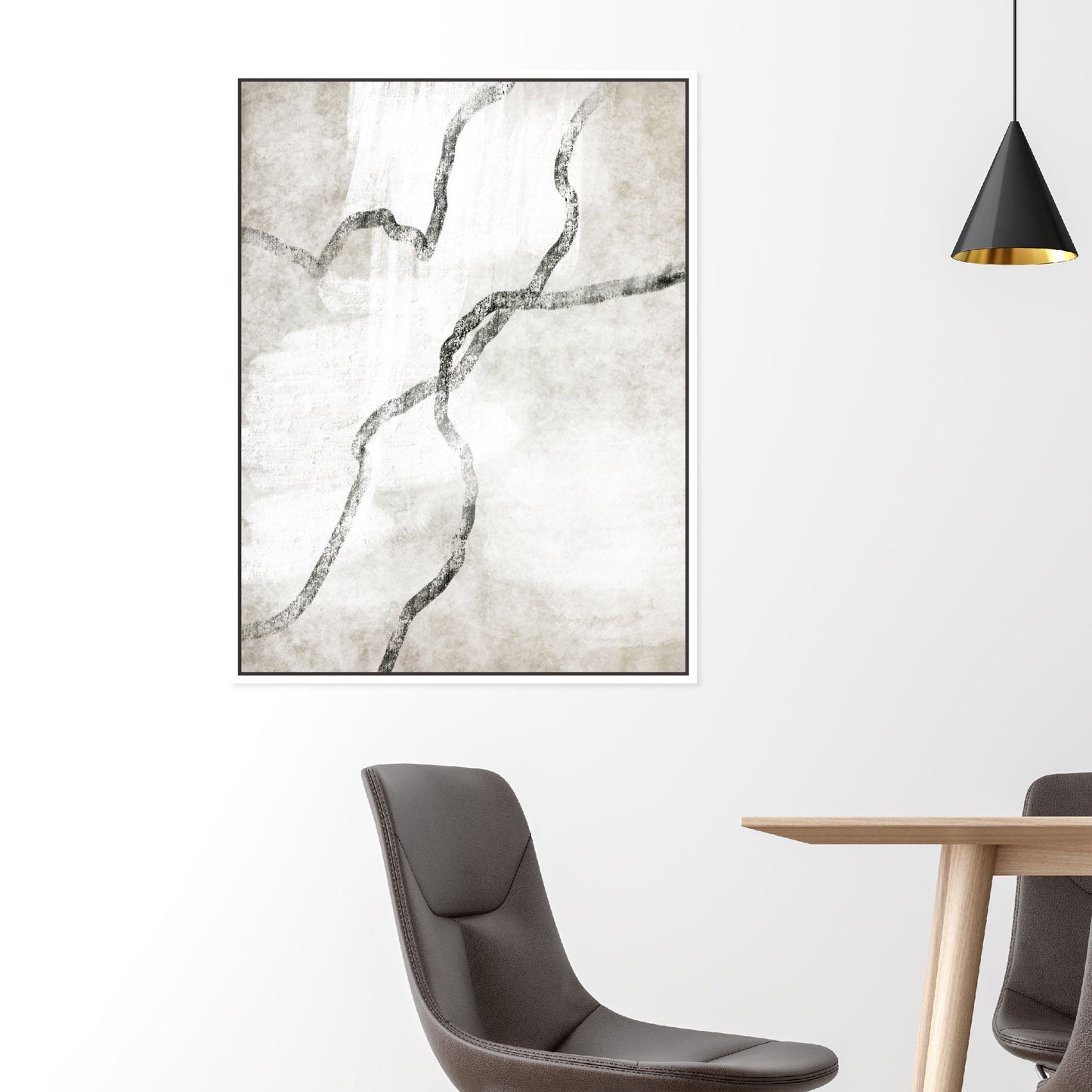 Modo II Portrait Framed Printed Canvas