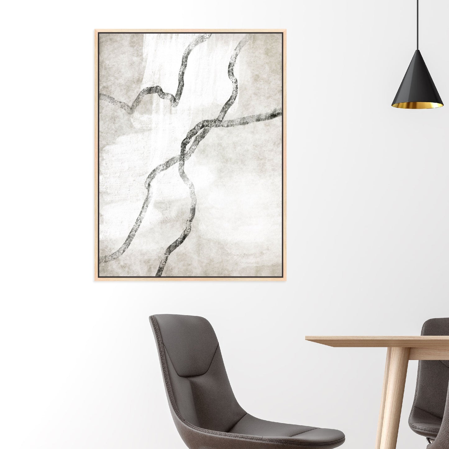 Modo II Portrait Framed Printed Canvas