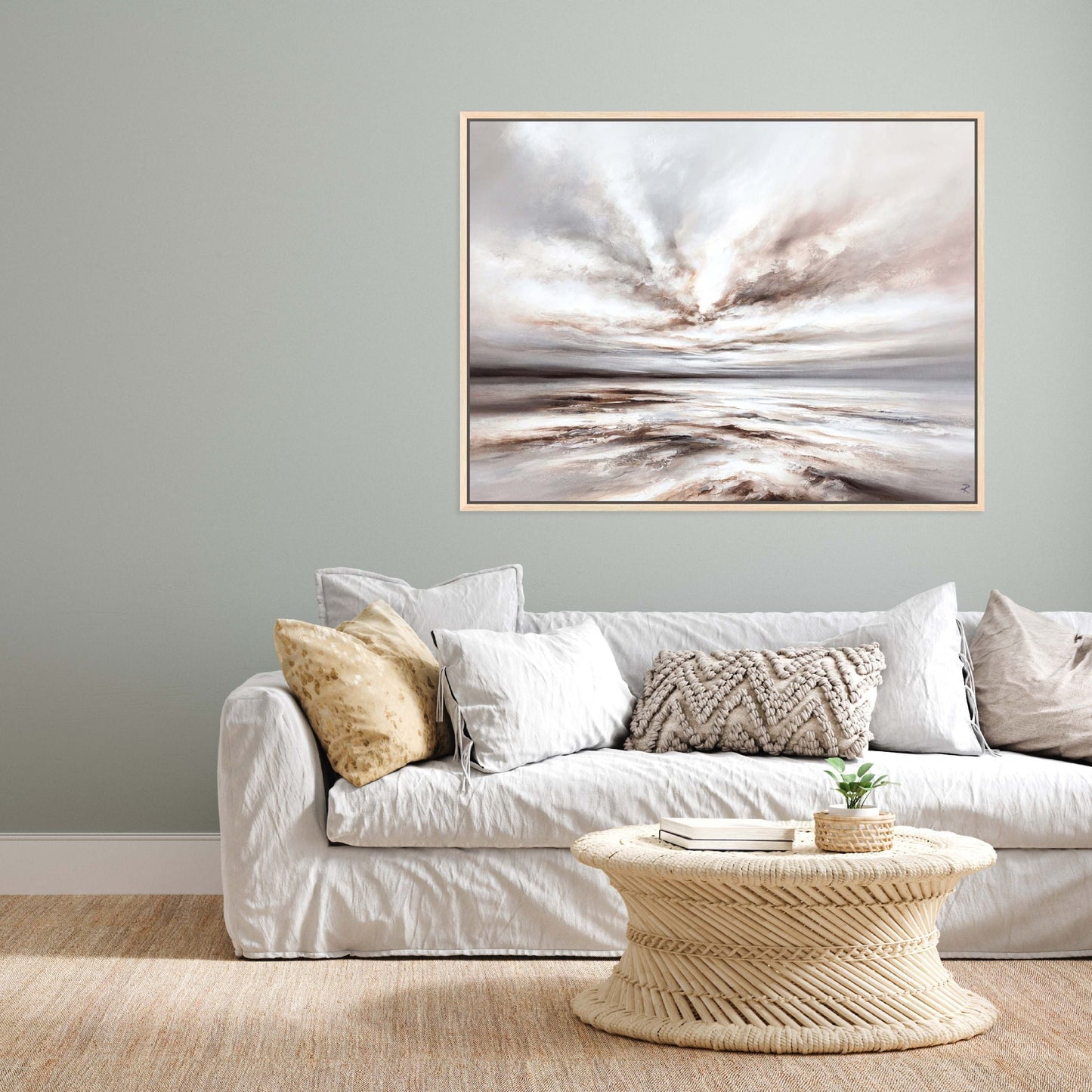 Drift Landscape Framed Printed Canvas
