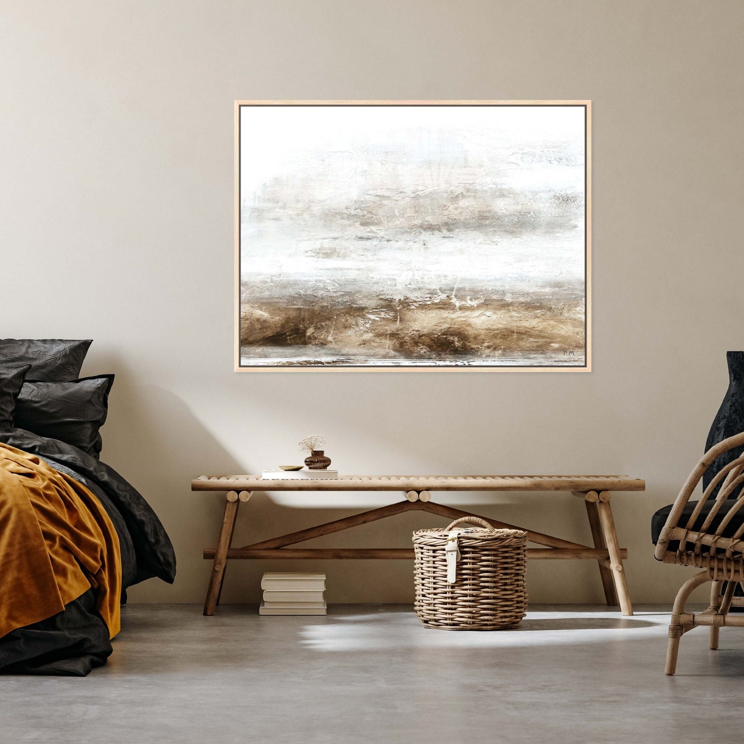 Echoes Landscape Framed Printed Canvas