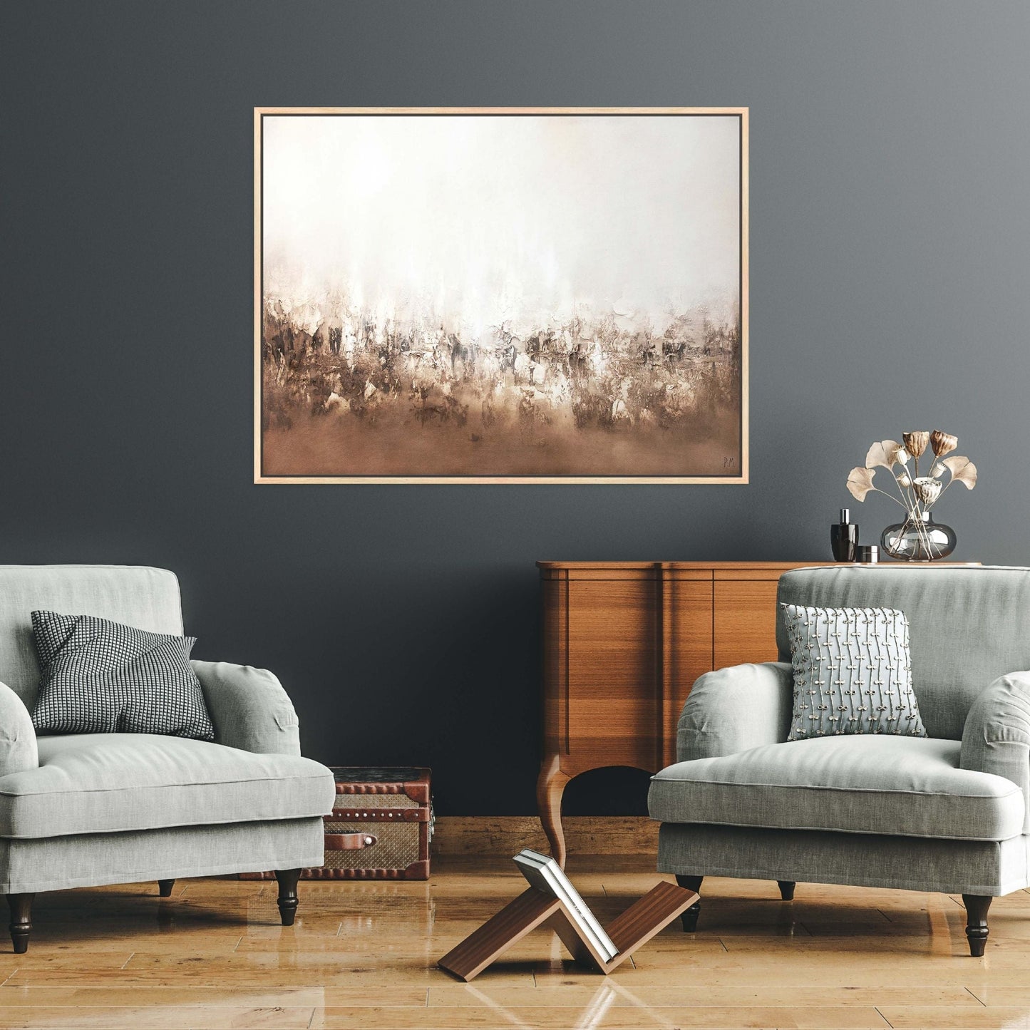 Landa Landscape Framed Printed Canvas