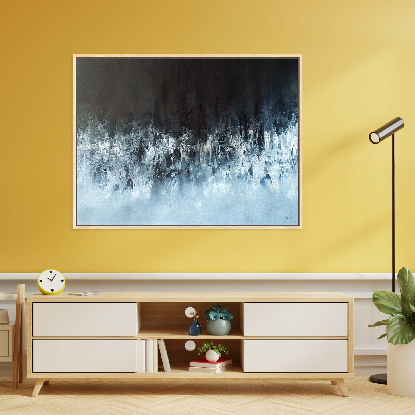 Pisces Landscape Framed Printed Canvas