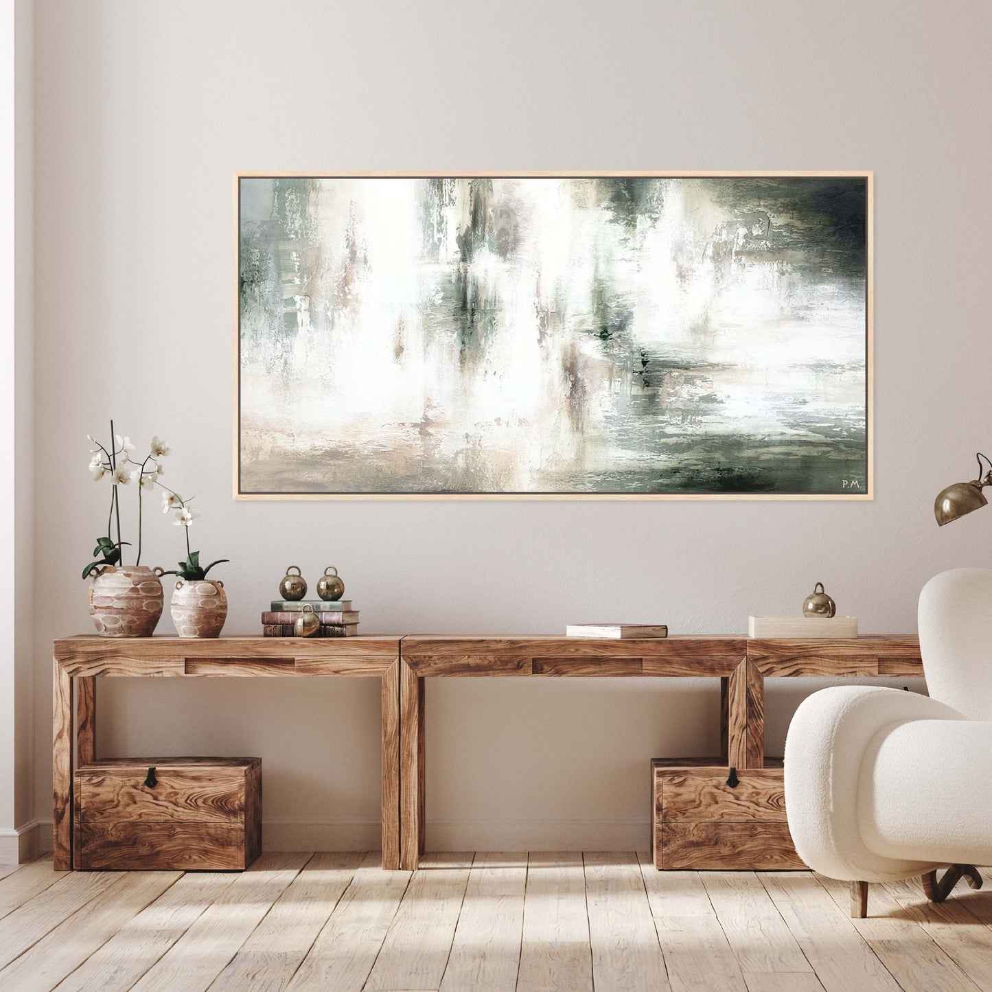Bijoux Panoramic Framed Printed Canvas