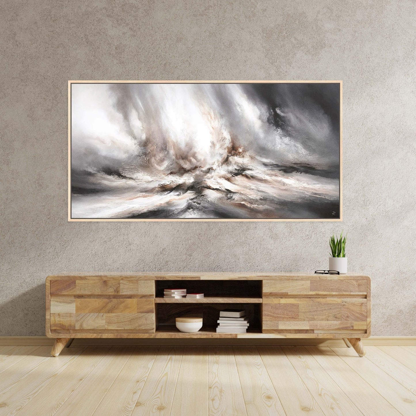 Kinetic Panoramic Framed Printed Canvas