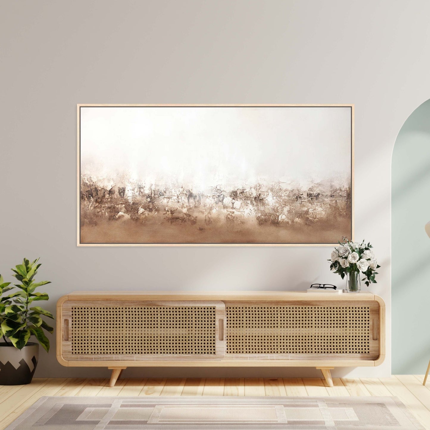 Landa Panoramic Framed Printed Canvas