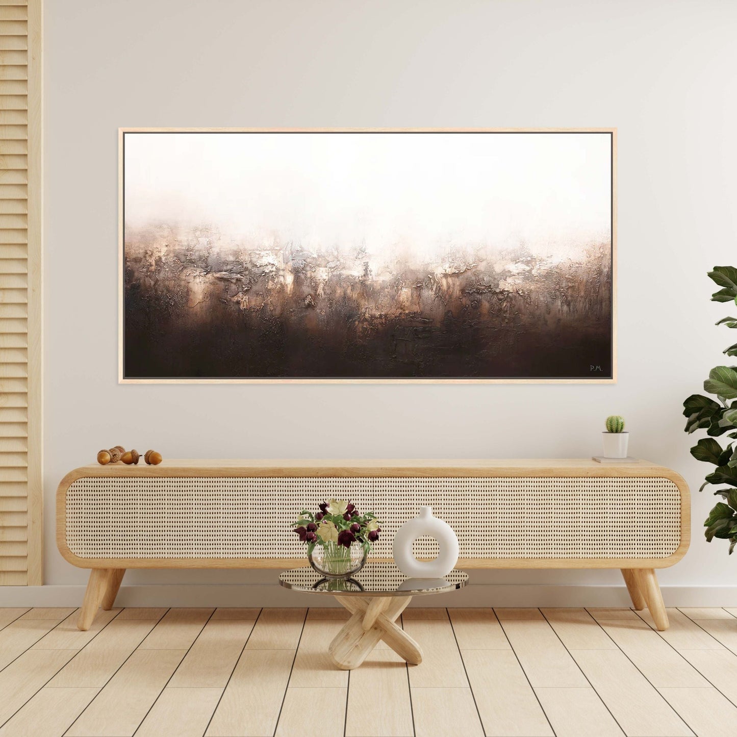 Rustica Panoramic Framed Printed Canvas
