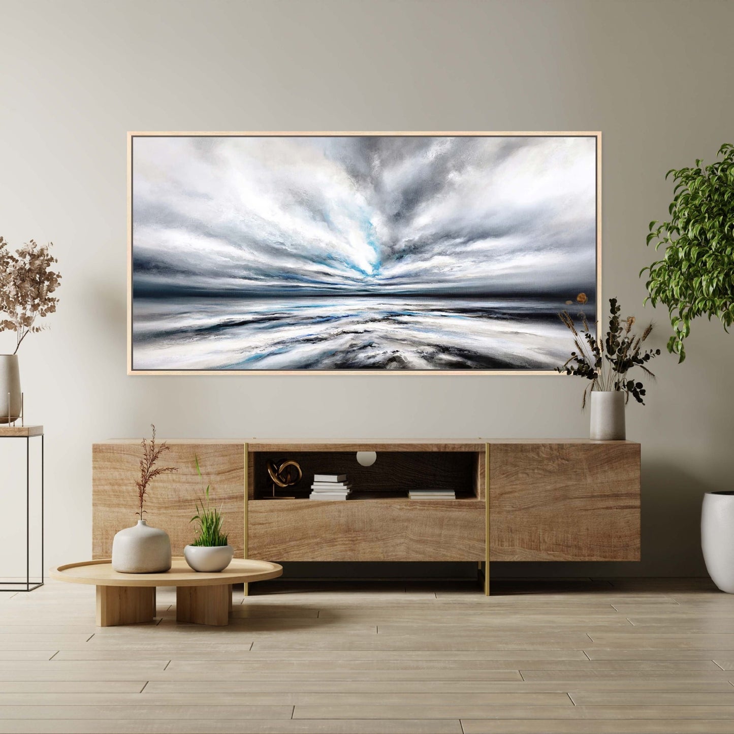 Serenity Panoramic Framed Printed Canvas