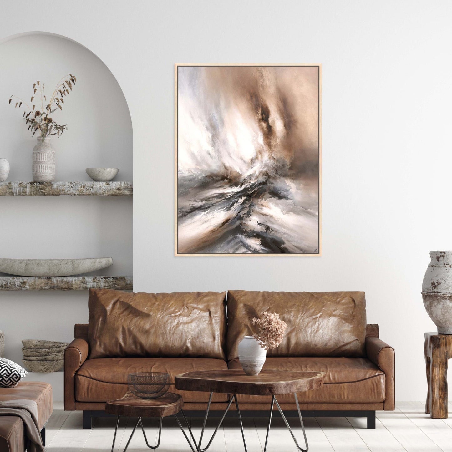 Awakening Portrait Framed Printed Canvas