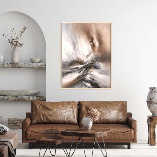 Awakening Portrait Framed Printed Canvas